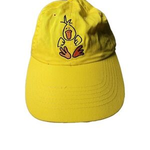 Duck Hat Cap Strap Back Adult One Size Yellow 100% Cotton Cartoon
